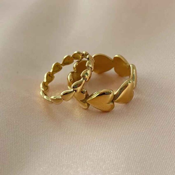 Heart Shape Rings thick and Thin