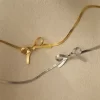 Snake Chain Love Bow Knot Gold and Silver Show