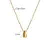Water Drop Pendant Necklace, Size